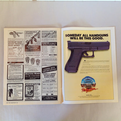Vintage Feb 1990 Guns & Ammo Magazine 21st Century Ram-Line Plastic Pistol