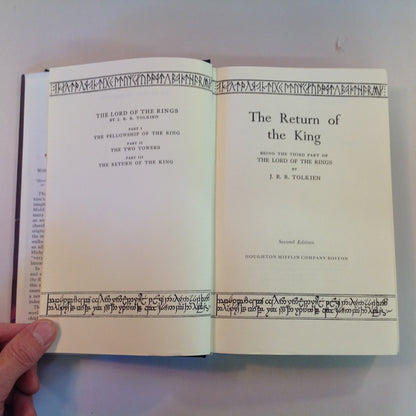 Vintage 1965 Hardcover 3-Volume Slipcase Box Set The Lord of the Rings J R R Tolkien Houghton Mifflin