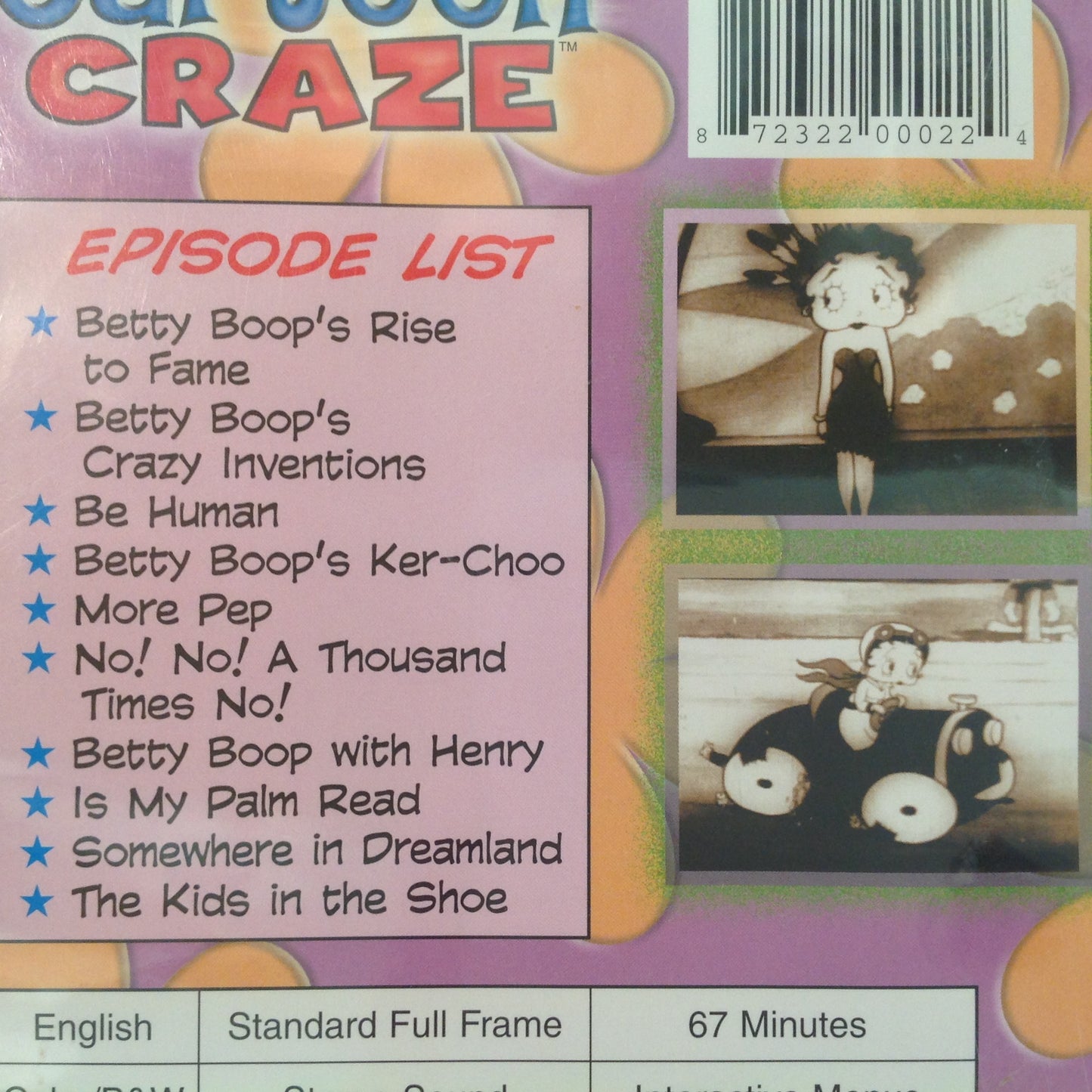 Vintage 2004 Digiview Productions DVD Cartoon Craze: Betty Boop and Friends: Somewhere in Dreamland Sealed