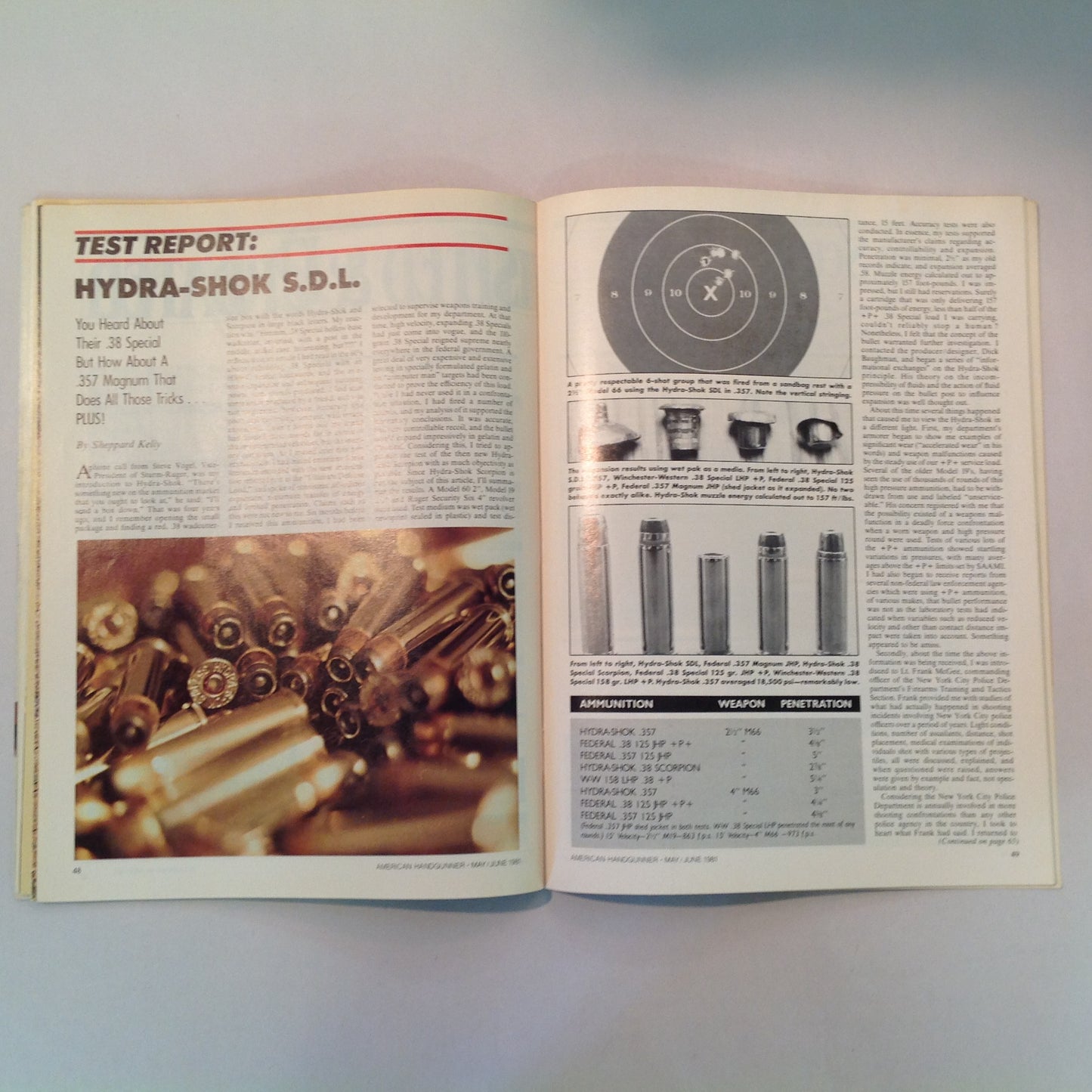 Vintage May/Jun 1981 American Handgunner Magazine SSK Big Bore Macho Magnums Rimfires Shooting Crooked Today's Handgun Ammo