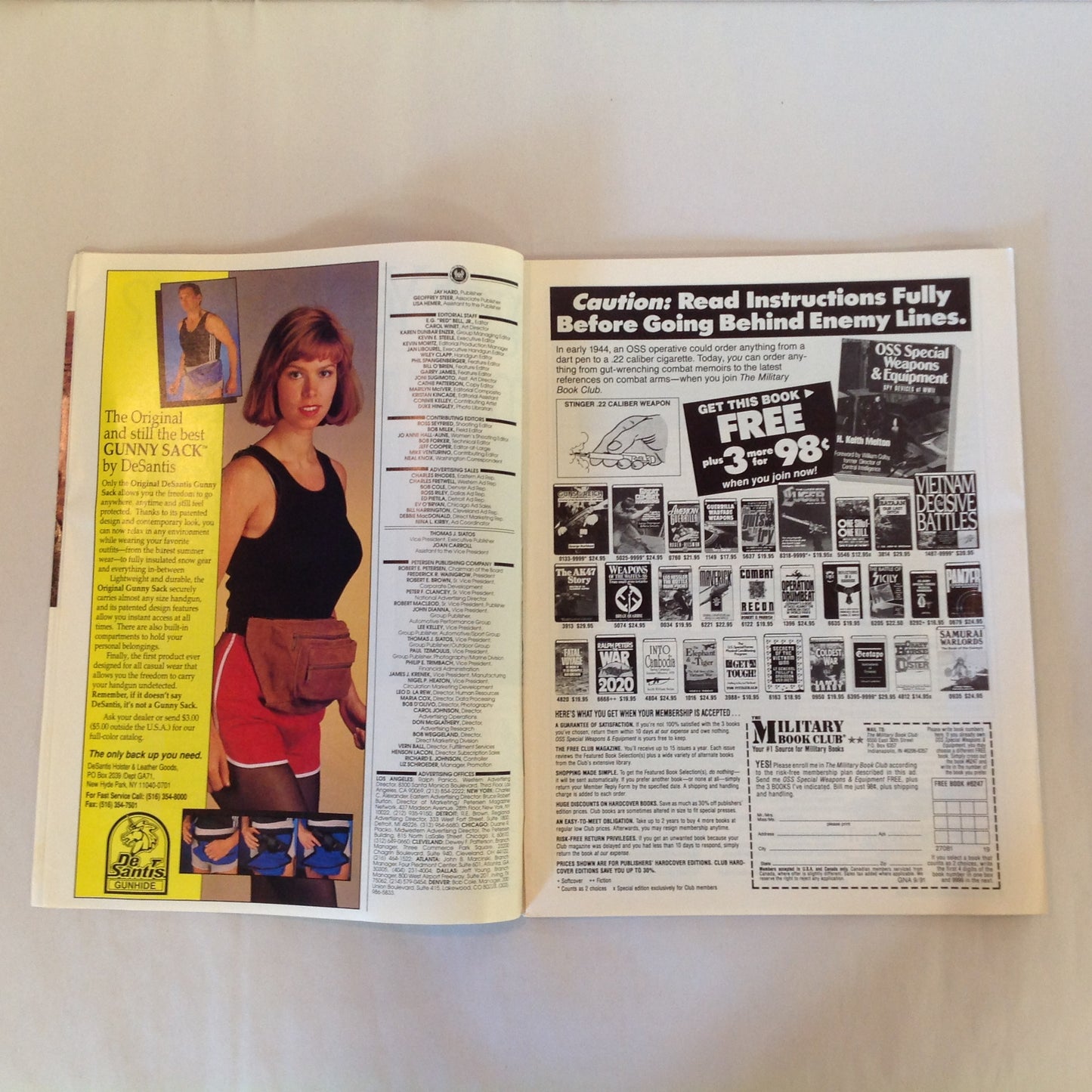 Vintage Sep 1991 Guns & Ammo Magazine Top 1 Handguns Rifles Cartridges of the 20th Century