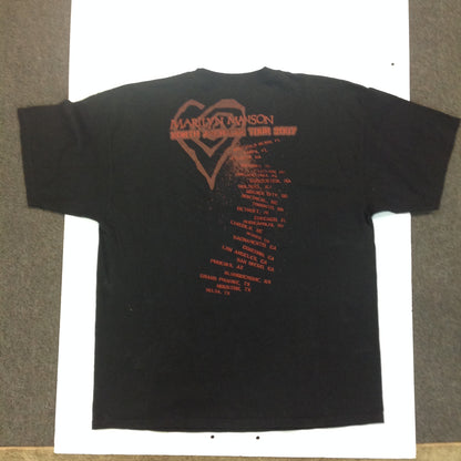 2007 Marilyn Manson North American Tour Black 2XL Short Sleeve Logo T-Shirt