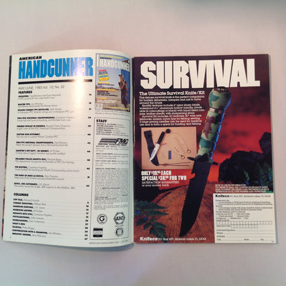Vintage May/Jun 1985 American Handgunner Magazine Mentality of Gun Fights Competition Issue Dallas Cowboy Cheerleader Wins Big!