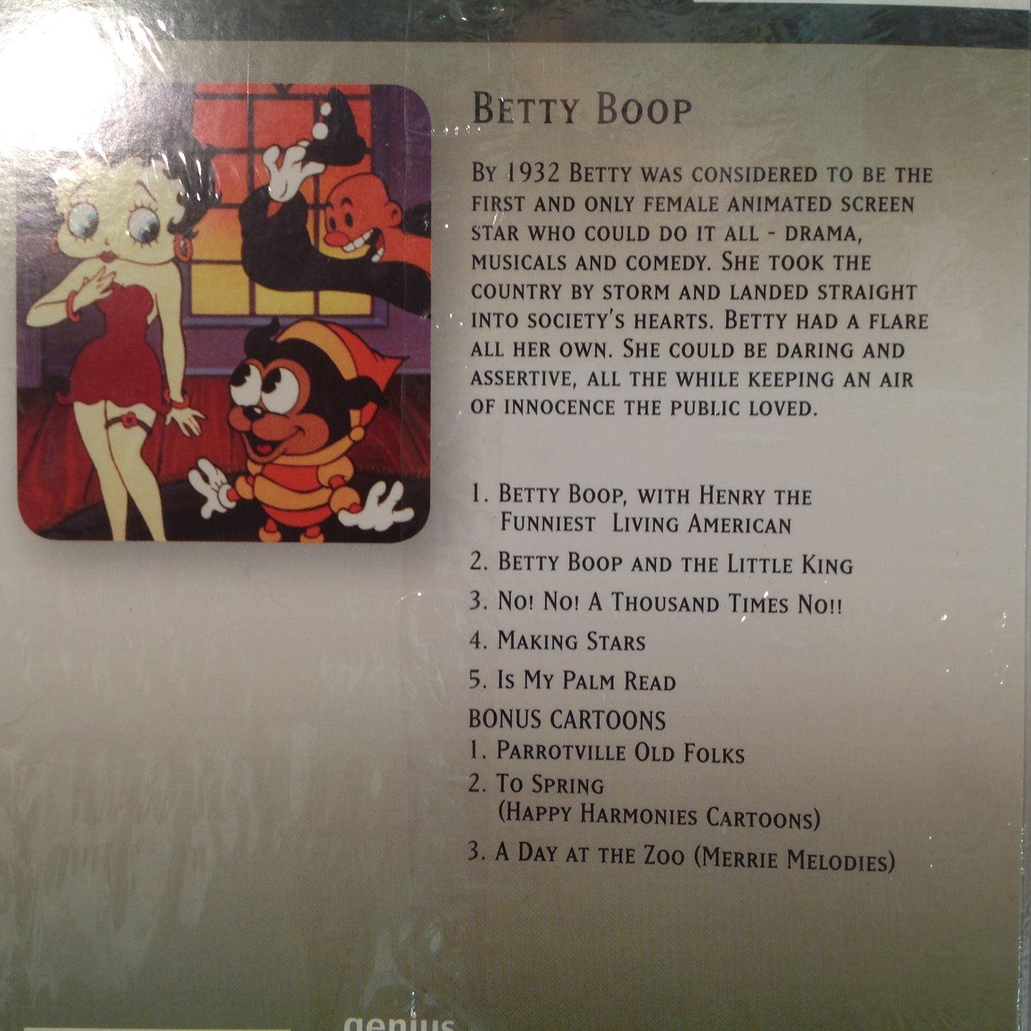 Vintage 2002-04 2Pc DVD Betty Boop/Betty Boop "And the Girls of Mischief" Sealed