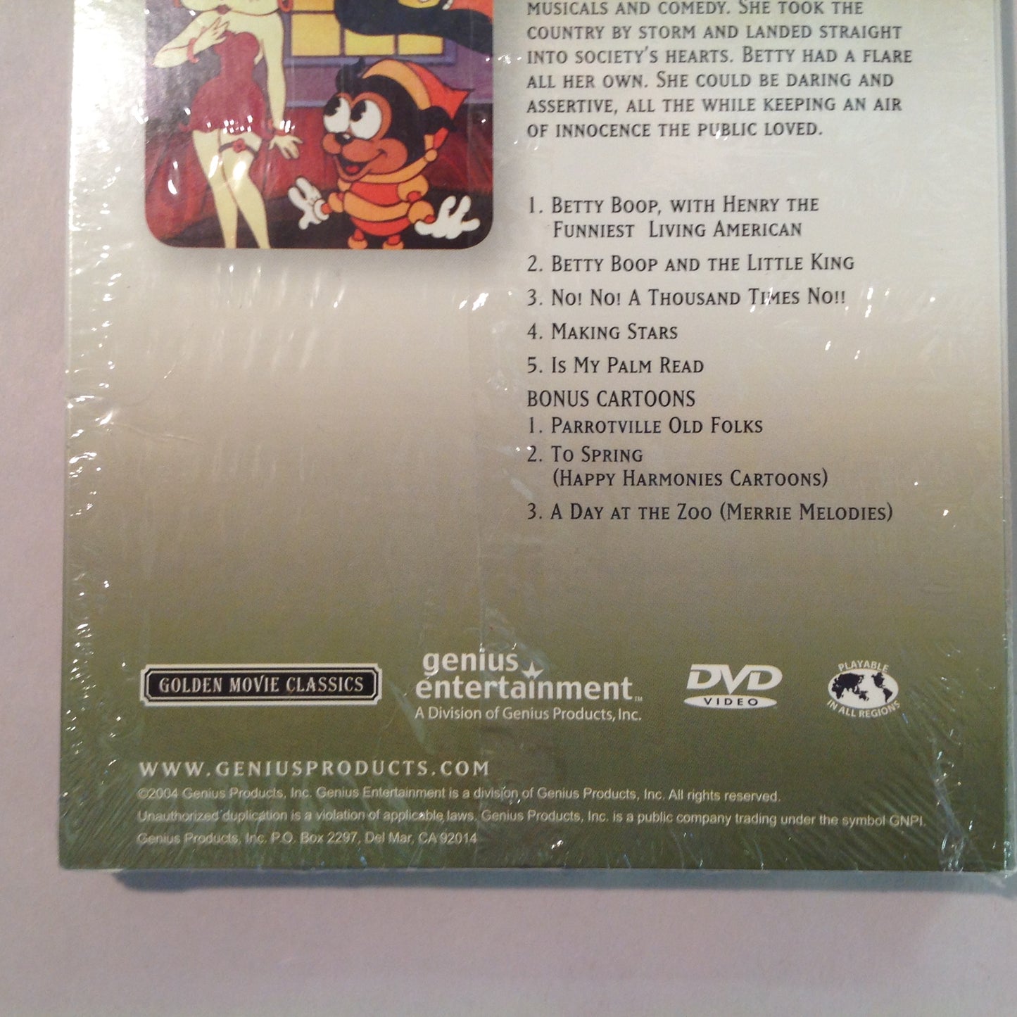 Vintage 2002-04 2Pc DVD Betty Boop/Betty Boop "And the Girls of Mischief" Sealed