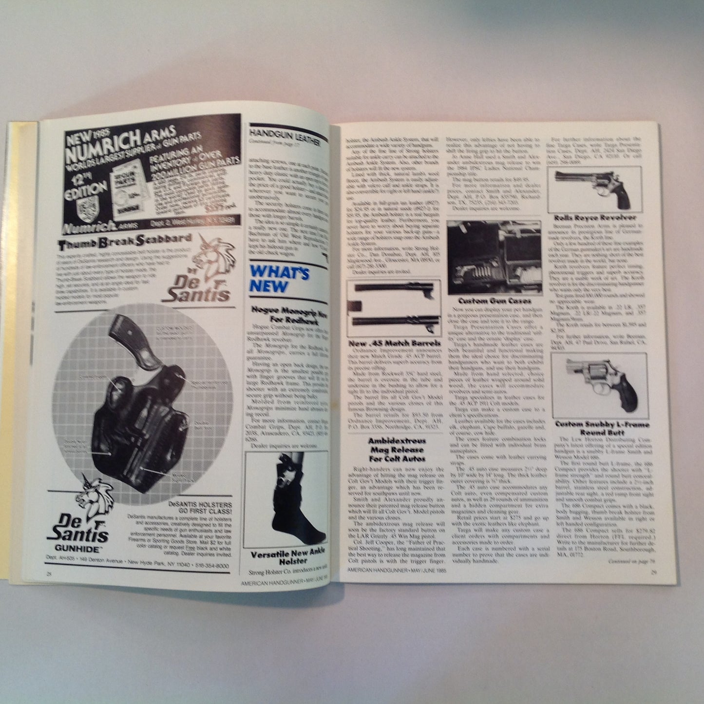 Vintage May/Jun 1985 American Handgunner Magazine Mentality of Gun Fights Competition Issue Dallas Cowboy Cheerleader Wins Big!