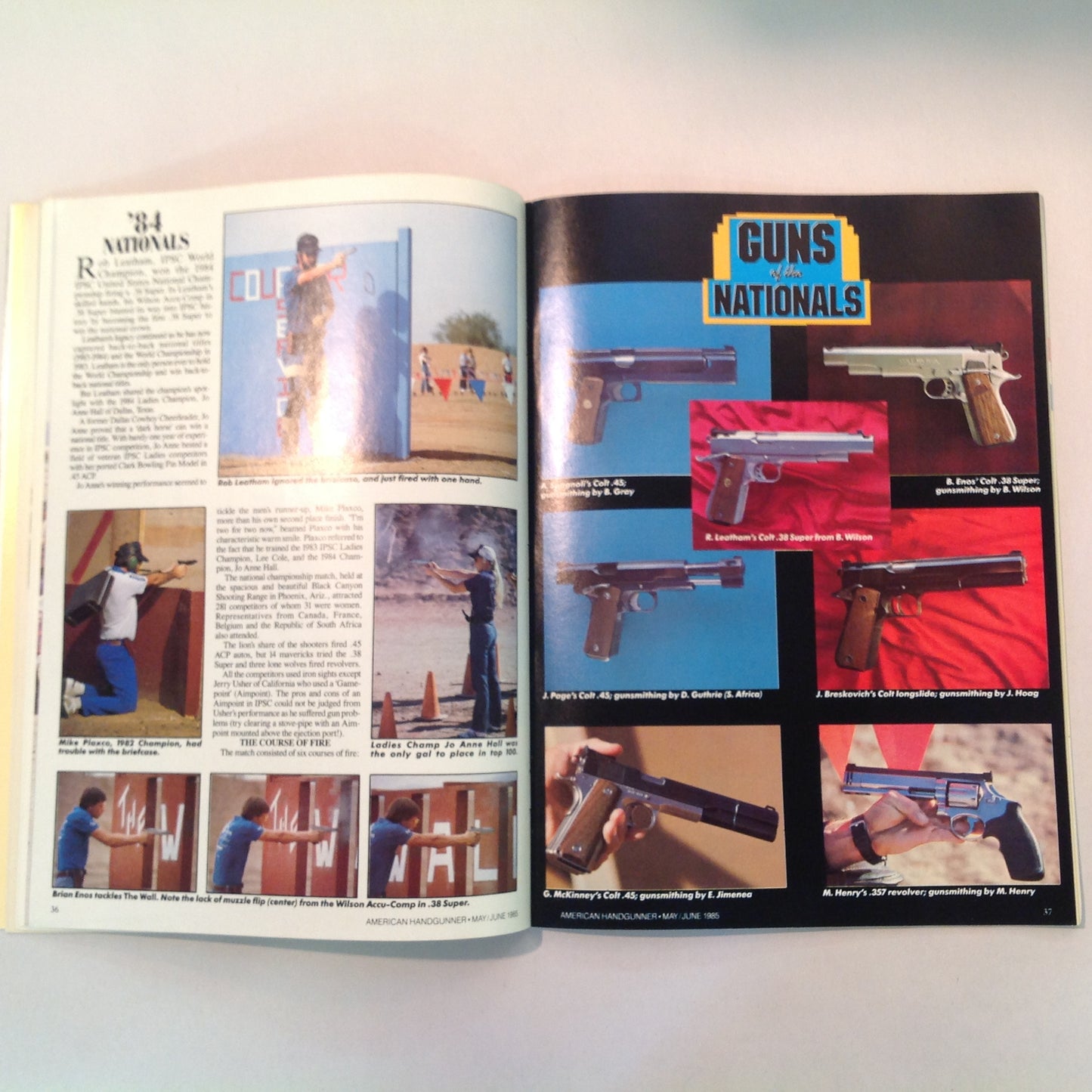 Vintage May/Jun 1985 American Handgunner Magazine Mentality of Gun Fights Competition Issue Dallas Cowboy Cheerleader Wins Big!