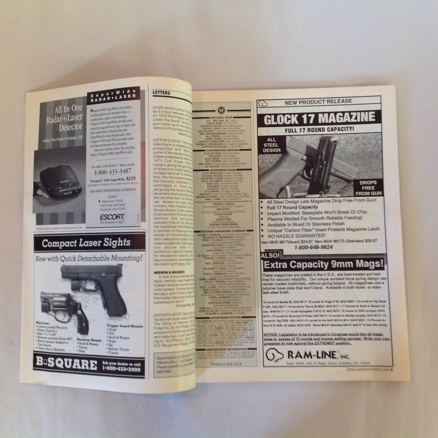 Vintage Nov 1993 Guns & Ammo Magazine Combat Countdown