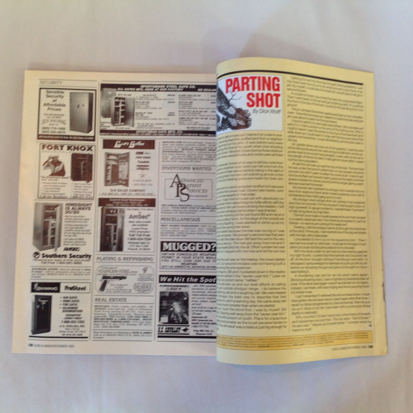 Vintage Nov 1993 Guns & Ammo Magazine Combat Countdown