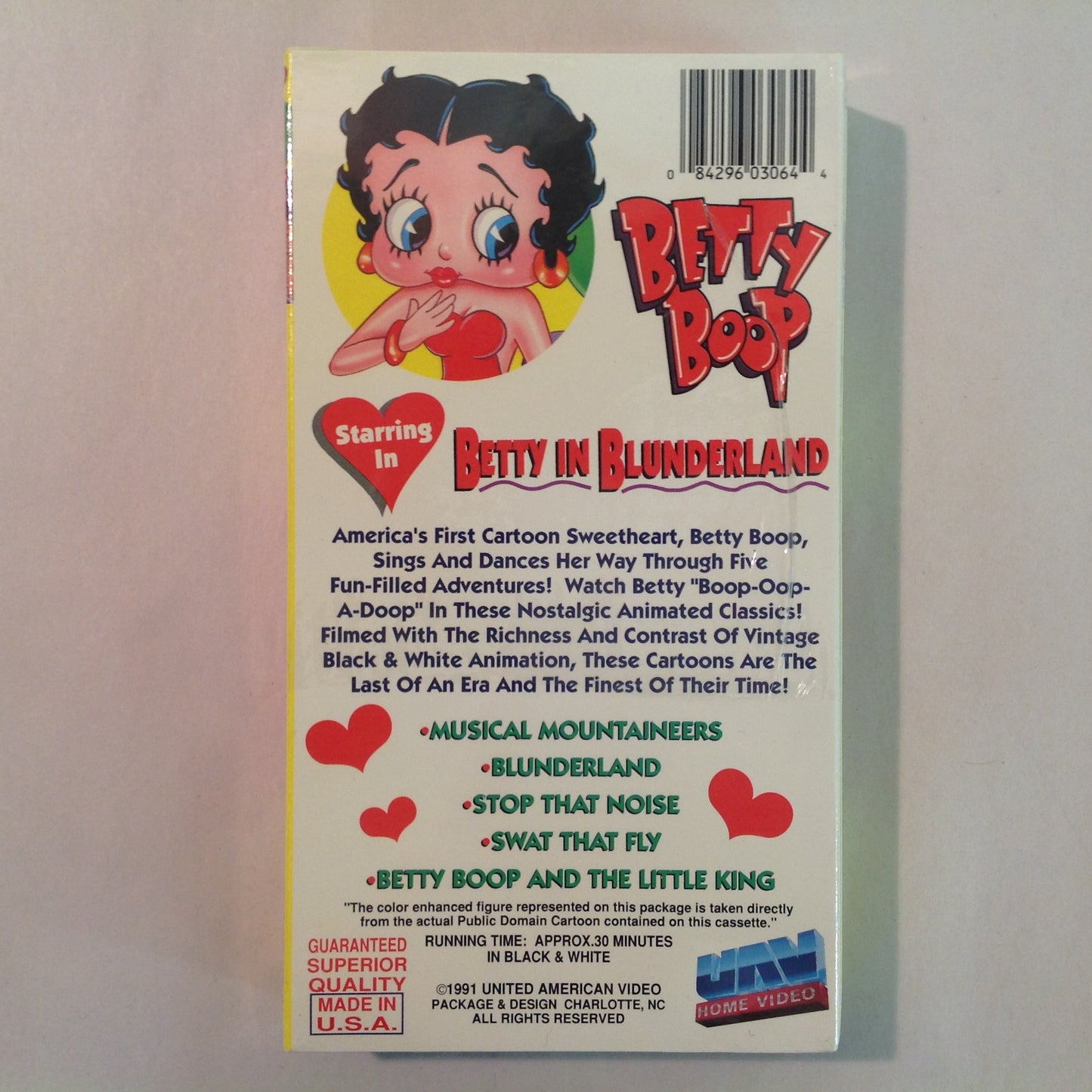 Vintage 1991 United American Video Betty Boop In Betty In Blunderland Sealed