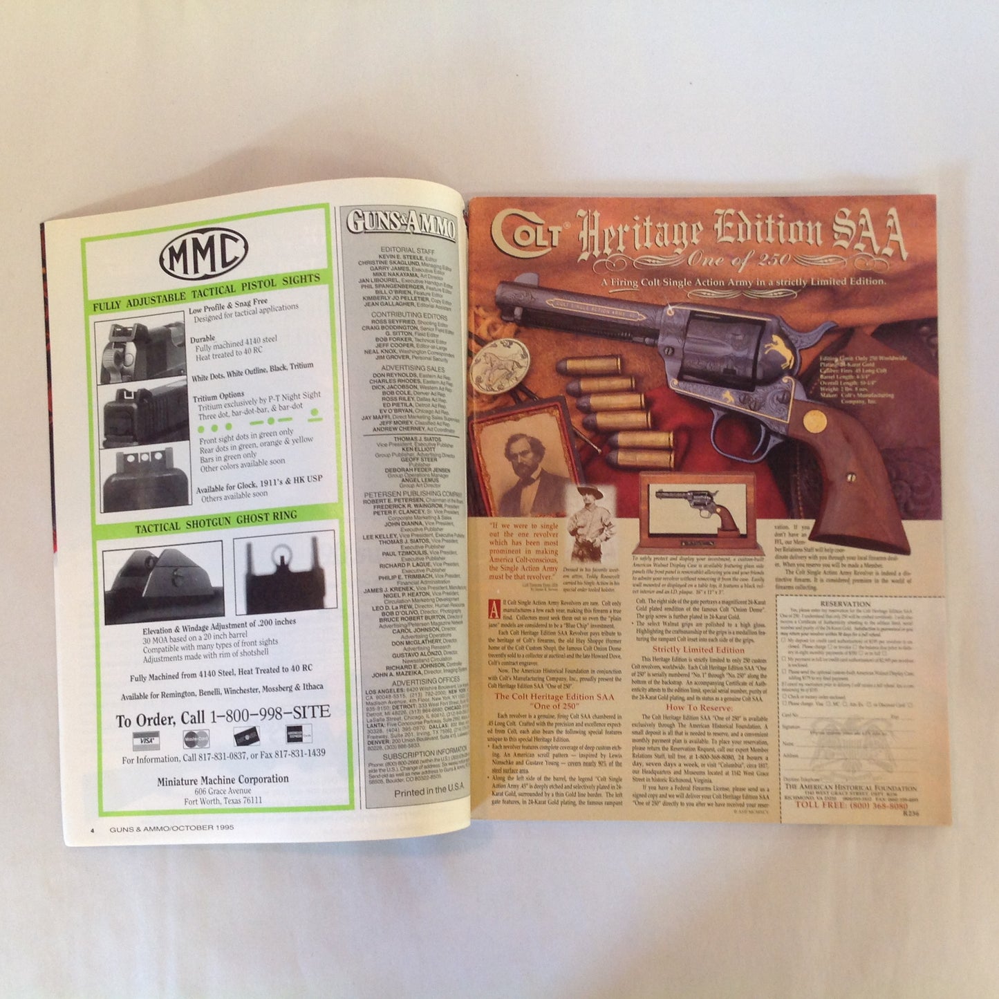 Vintage Oct 1995 Guns & Ammo Magazine Special Handgun Issue