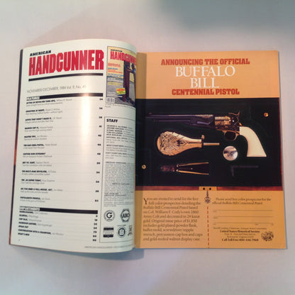 Vintage Nov/Dec 1984 American Handgunner Magazine .38 Super Today Bianchi Cup VI Full House .45 Auto Pistols That Didn't Make It