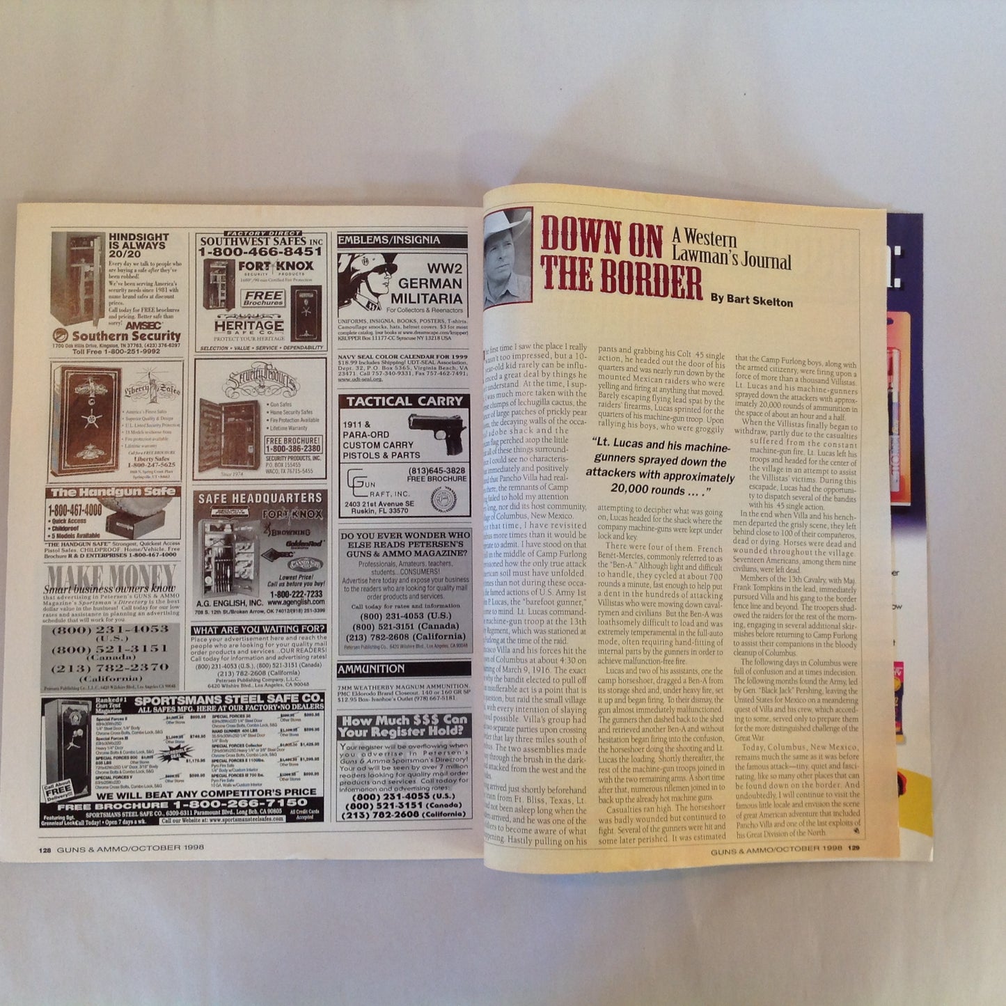 Vintage Oct 1998 Guns & Ammo Magazine 40th Anniversary Exclusive Test FBI's New .45