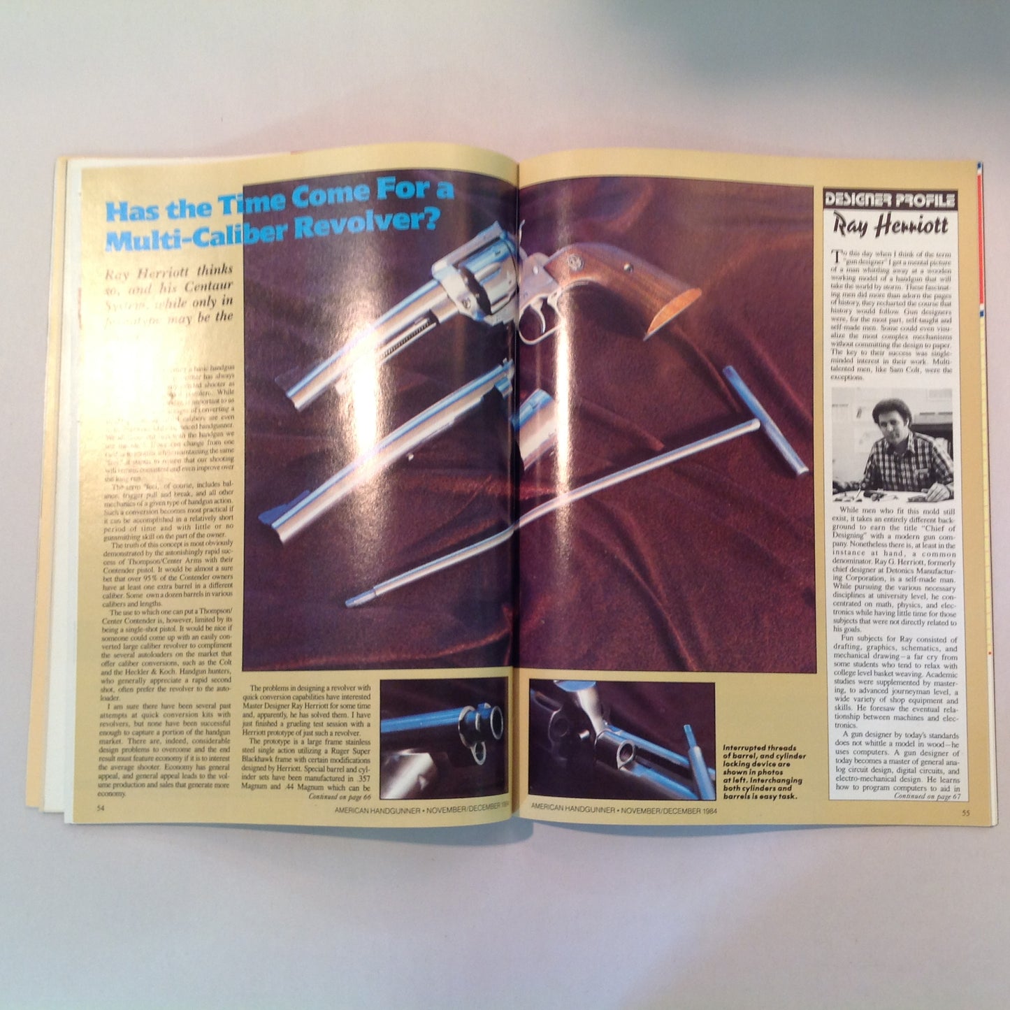 Vintage Nov/Dec 1984 American Handgunner Magazine .38 Super Today Bianchi Cup VI Full House .45 Auto Pistols That Didn't Make It