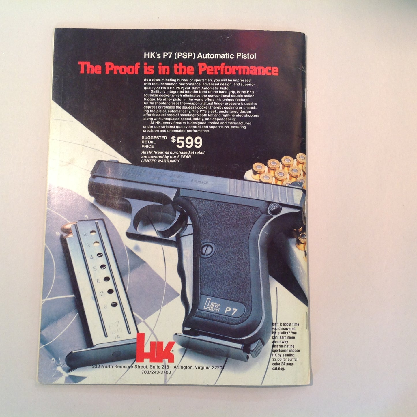 Vintage Nov/Dec 1984 American Handgunner Magazine .38 Super Today Bianchi Cup VI Full House .45 Auto Pistols That Didn't Make It