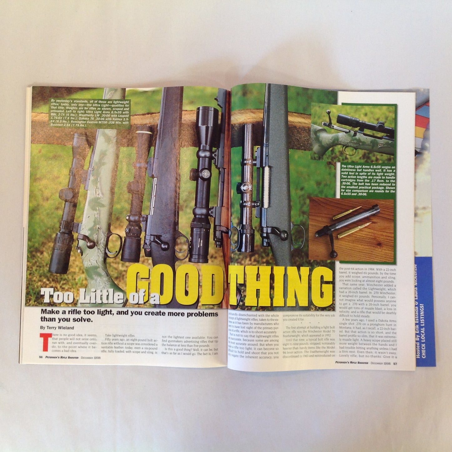 Vintage Dec 1998 Rifle Shooter Magazine Blaser R-93