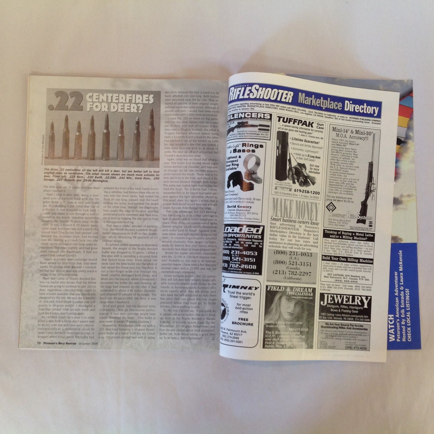 Vintage Dec 1998 Rifle Shooter Magazine Blaser R-93