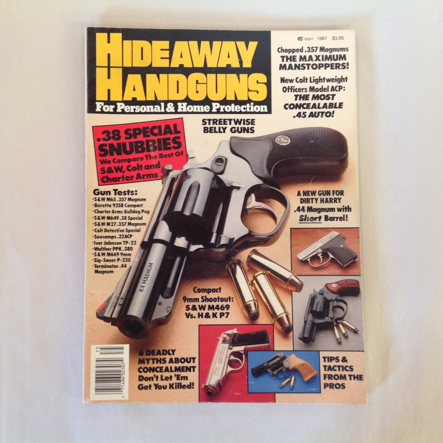 Vintage 1987 Hideaway Handguns For Personal & Home Protection Magazine