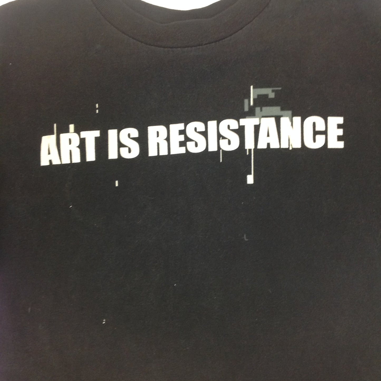 2007 Nine Inch Nails NIN Art is Resistance Tennessee River Short Sleeve Cotton Medium Black T-Shirt