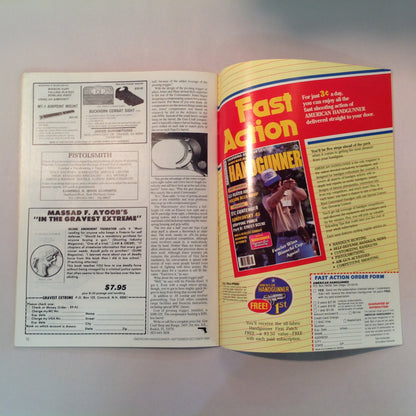 Vintage Sep/Oct 1984 American Handgunner Magazine Nick Pruitt Wins Steel Challenge 1984 Comp Guns Gammon .38 Super Danish Precision: Enter the Agner
