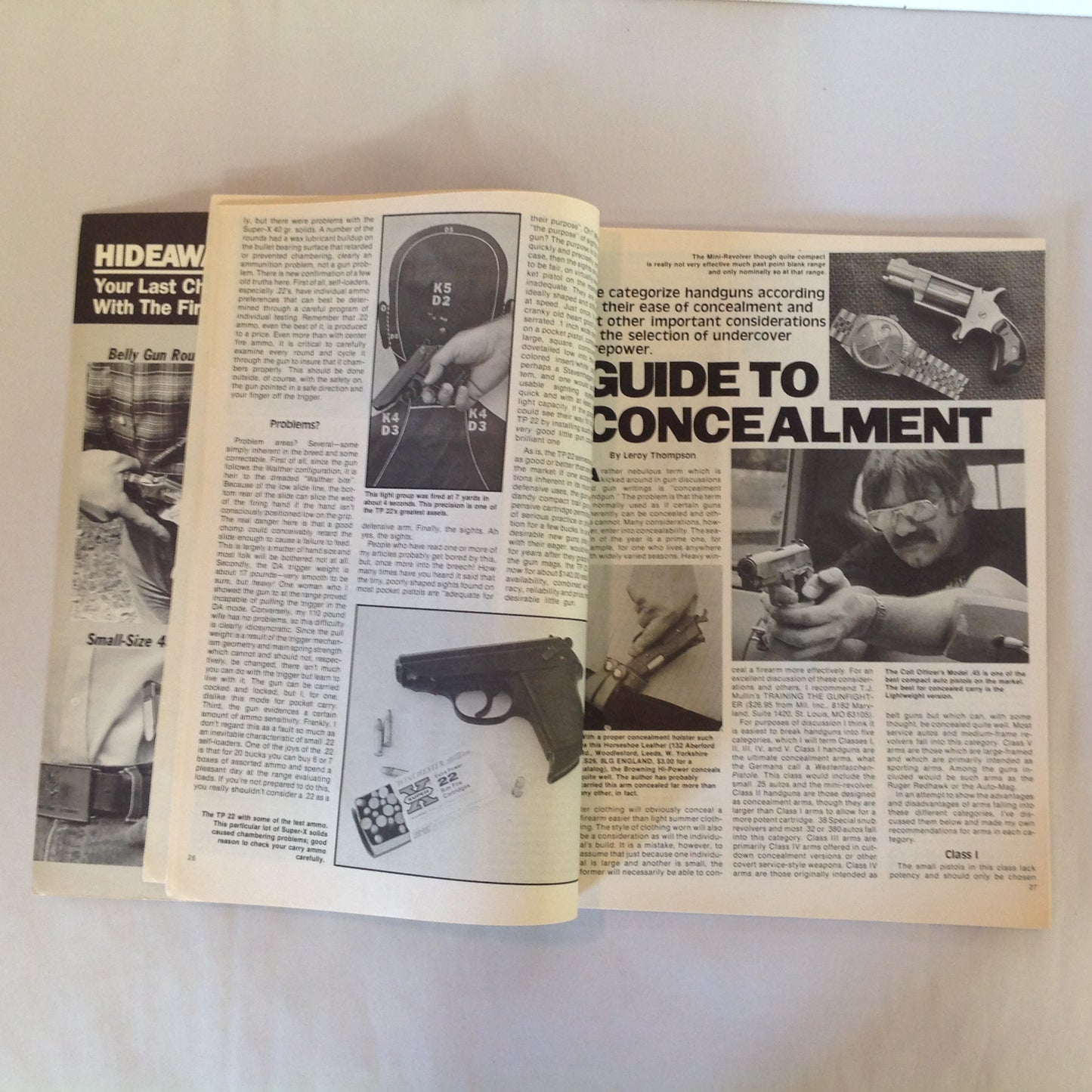 Vintage 1987 Hideaway Handguns For Personal & Home Protection Magazine