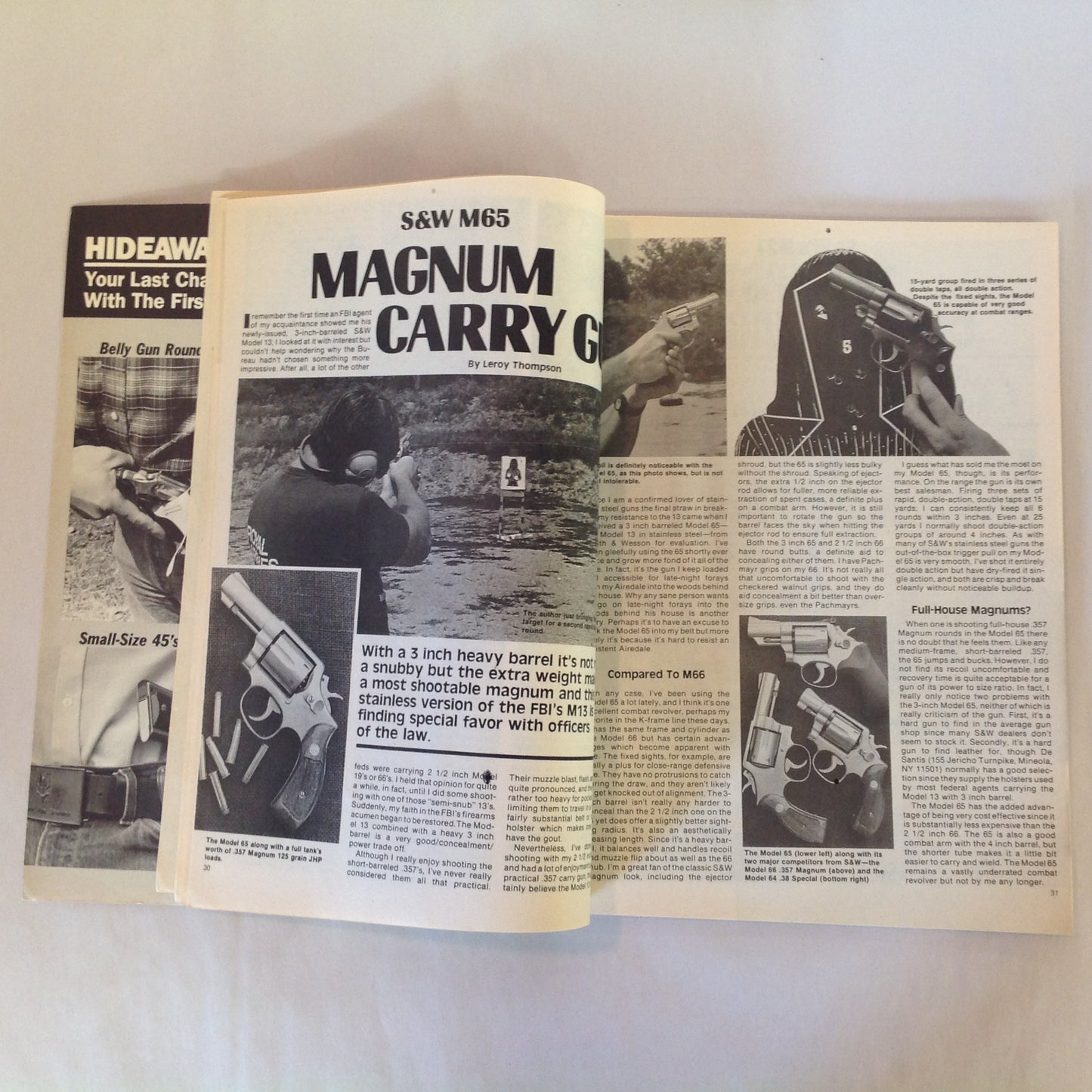 Vintage 1987 Hideaway Handguns For Personal & Home Protection Magazine