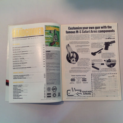 Vintage Nov/Dec 1981 American Handgunner Magazine Weaver Handgun Scope Secret French Handgun Ammo Bianchi Cup Beretta Jetfire