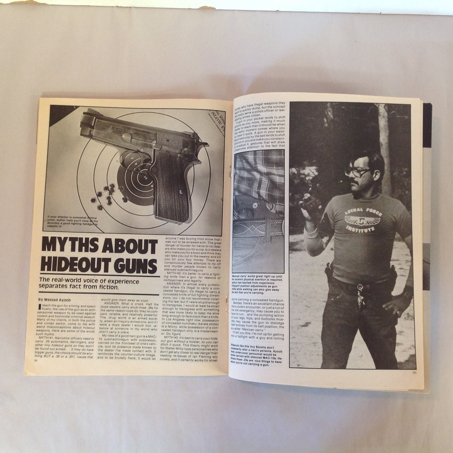 Vintage 1987 Hideaway Handguns For Personal & Home Protection Magazine