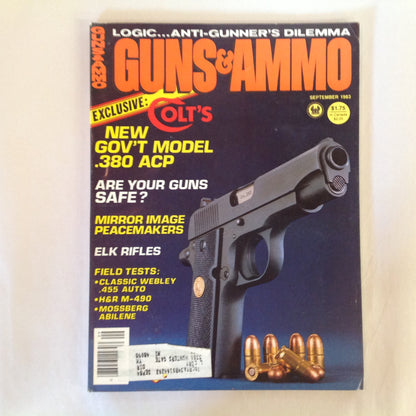 Vintage Sep 1983 Guns & Ammo Magazine Colt's New Gov't Model .380 ACP