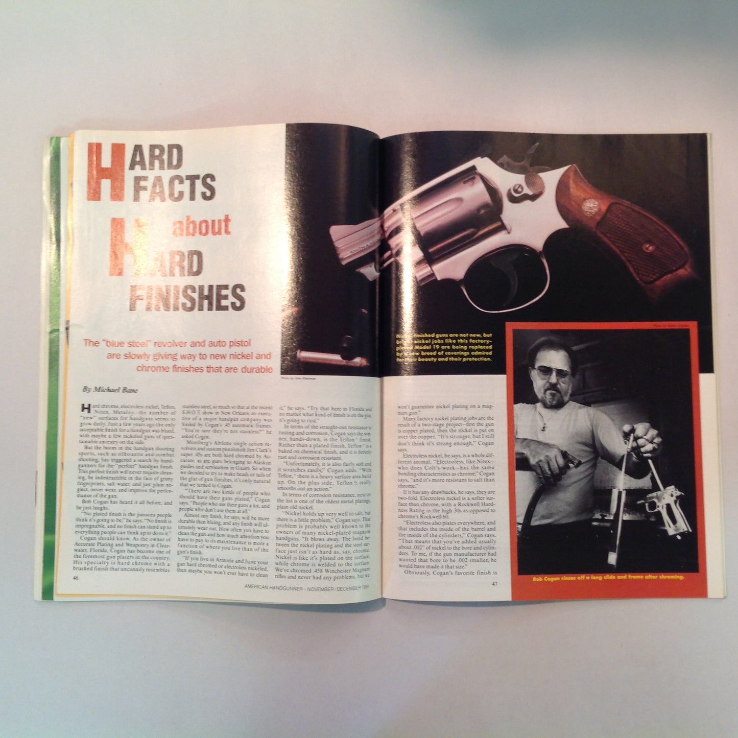 Vintage Nov/Dec 1981 American Handgunner Magazine Weaver Handgun Scope Secret French Handgun Ammo Bianchi Cup Beretta Jetfire