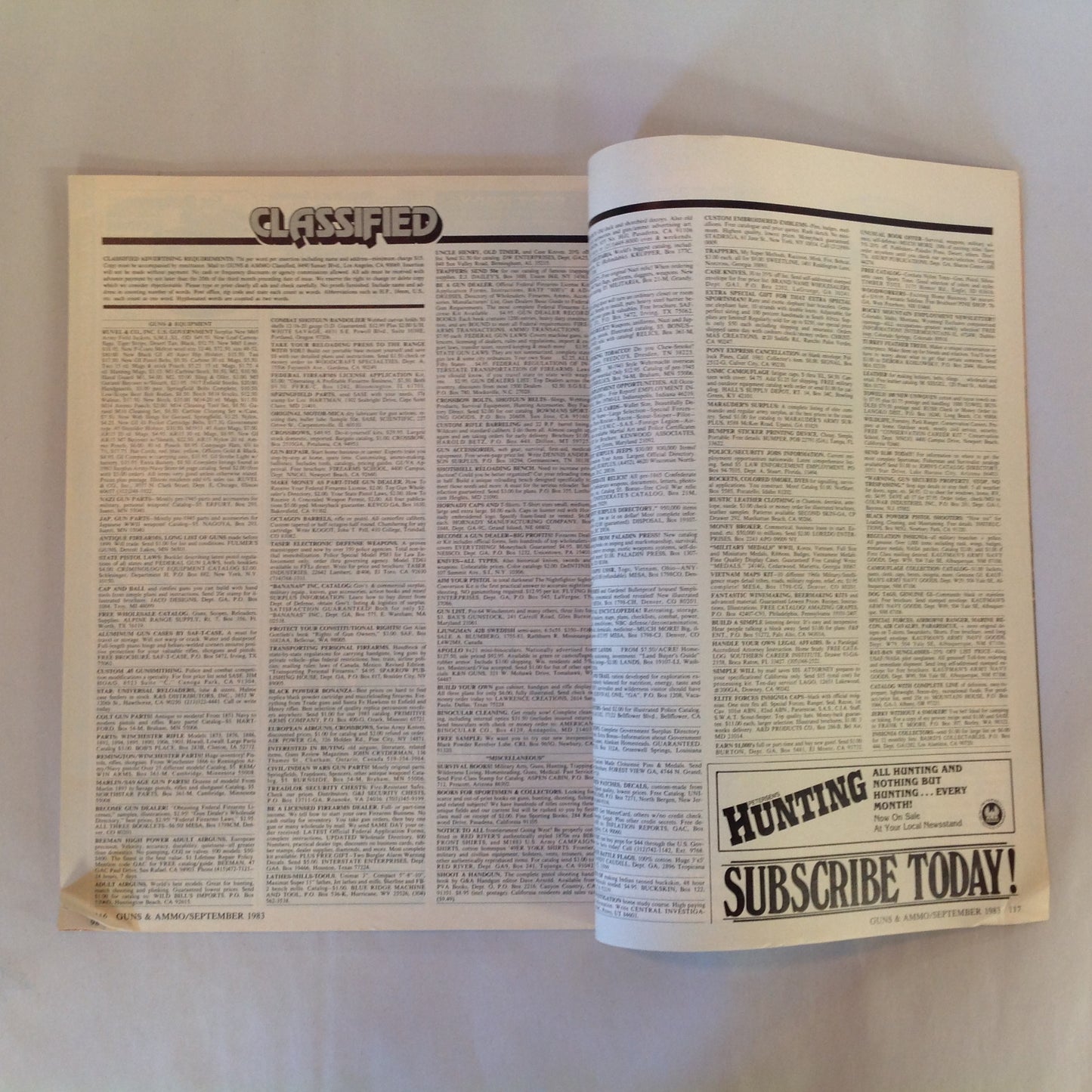 Vintage Sep 1983 Guns & Ammo Magazine Colt's New Gov't Model .380 ACP