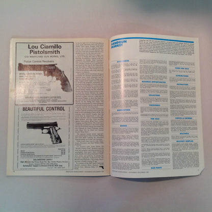 Vintage Nov/Dec 1981 American Handgunner Magazine Weaver Handgun Scope Secret French Handgun Ammo Bianchi Cup Beretta Jetfire