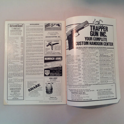 Vintage Nov/Dec 1981 American Handgunner Magazine Weaver Handgun Scope Secret French Handgun Ammo Bianchi Cup Beretta Jetfire