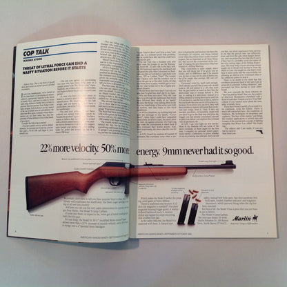 Vintage Sep/Oct 1985 American Handgunner Magazine Steel Challenge Profile Jo Anne Hall Detonics Pocket Nine Davis Windmaster