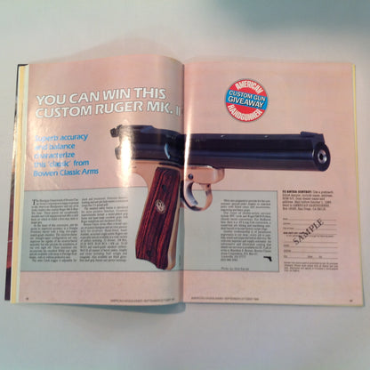 Vintage Sep/Oct 1985 American Handgunner Magazine Steel Challenge Profile Jo Anne Hall Detonics Pocket Nine Davis Windmaster