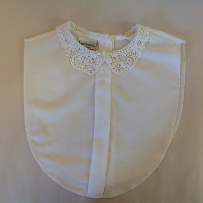 Vintage 1970's Specialty House Dickey Polyester Lace Collar Button-Up