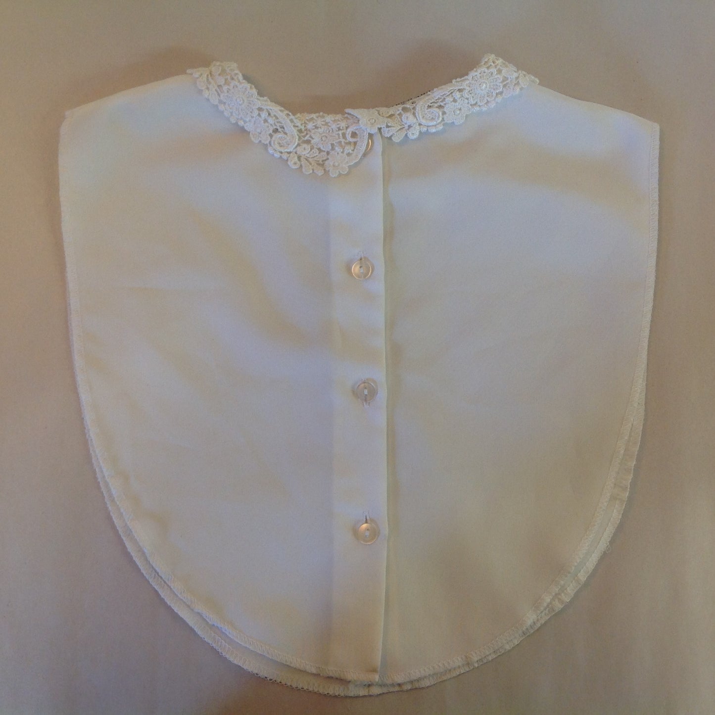 Vintage 1970's Specialty House Dickey Polyester Lace Collar Button-Up