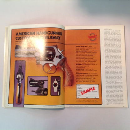 Vintage Mar/Apr 1981 American Handgunner Magazine Handloading Section Gold Medal Pistols Rolling Block Silhouette NRA Scoped Pistol