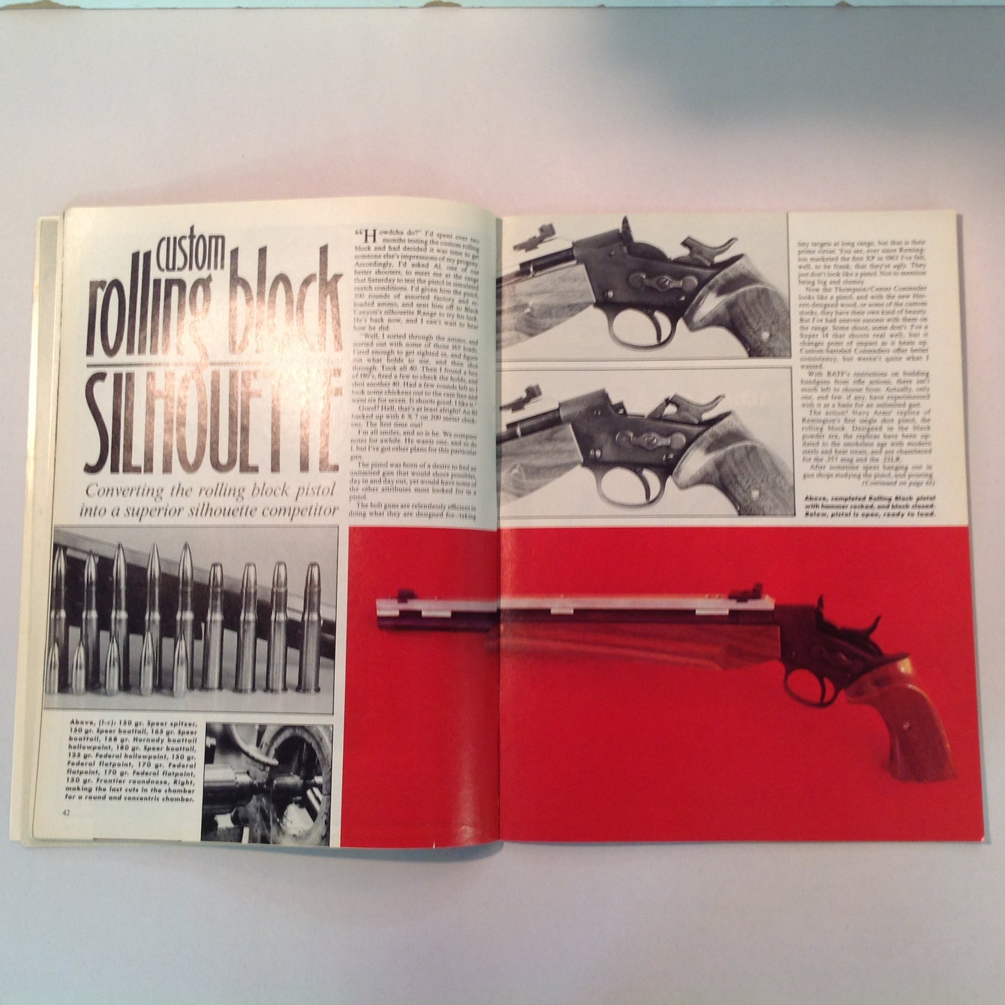 Vintage Mar/Apr 1981 American Handgunner Magazine Handloading Section Gold Medal Pistols Rolling Block Silhouette NRA Scoped Pistol
