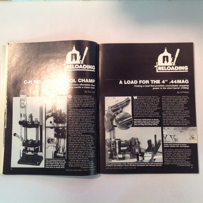 Vintage Mar/Apr 1981 American Handgunner Magazine Handloading Section Gold Medal Pistols Rolling Block Silhouette NRA Scoped Pistol