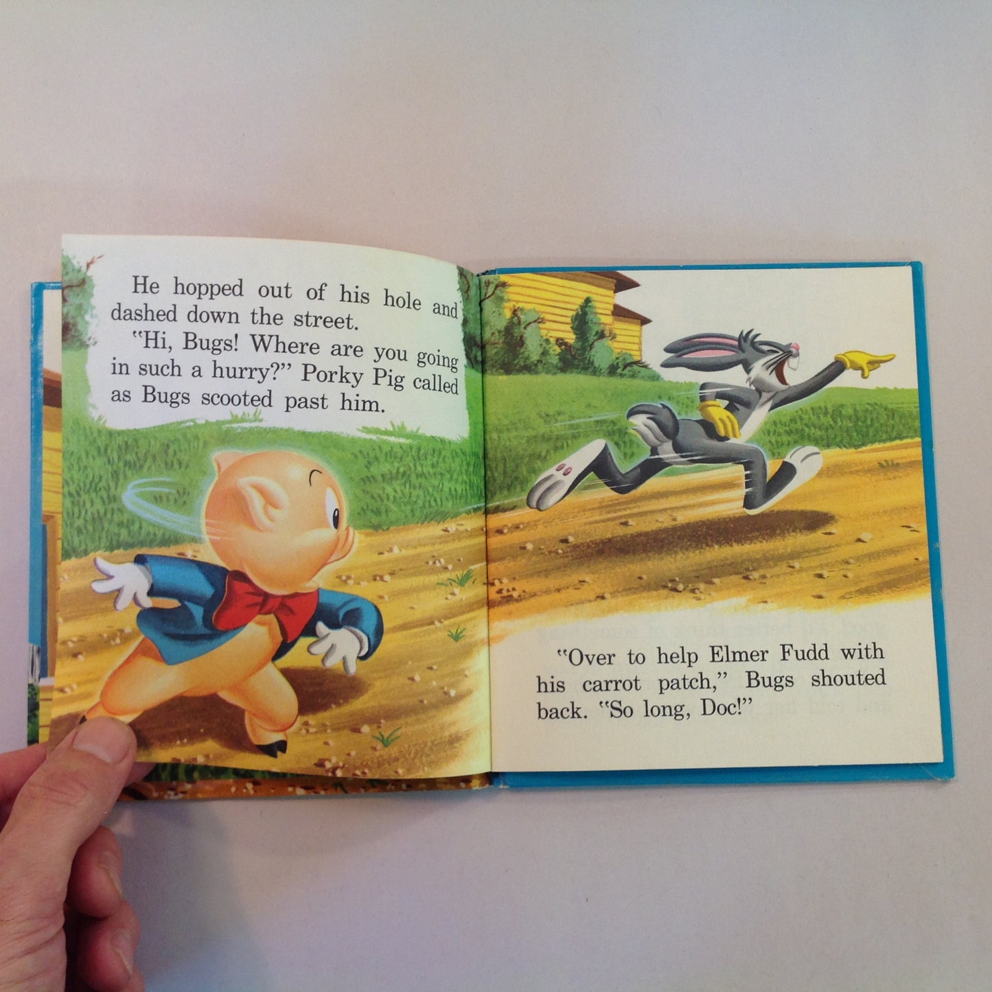 Vintage 1962 Children's Hardcover Bugs Bunny Hangs Around Whitman Tell-A-Tale