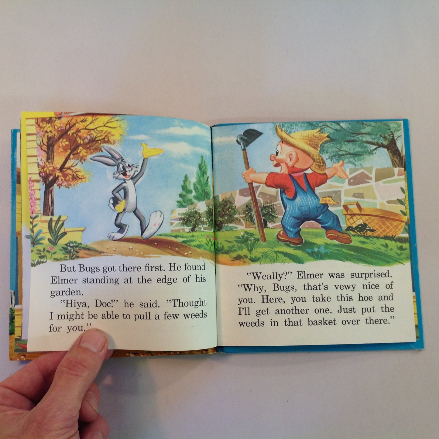 Vintage 1962 Children's Hardcover Bugs Bunny Hangs Around Whitman Tell-A-Tale