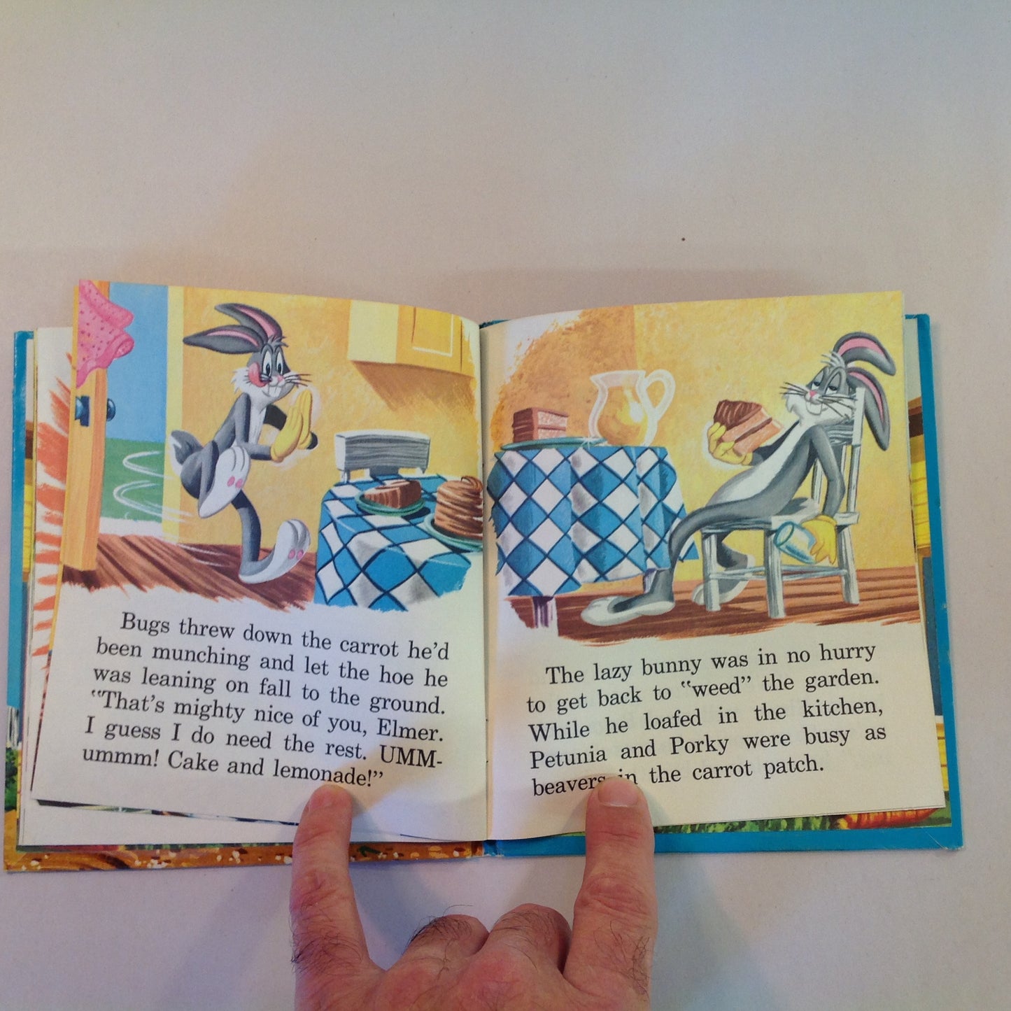 Vintage 1962 Children's Hardcover Bugs Bunny Hangs Around Whitman Tell-A-Tale