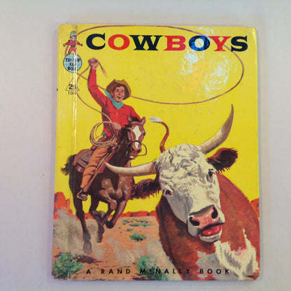 Vintage 1963 Children's Hardcover Cowboys Rand McNally Tip-Top Elf Book