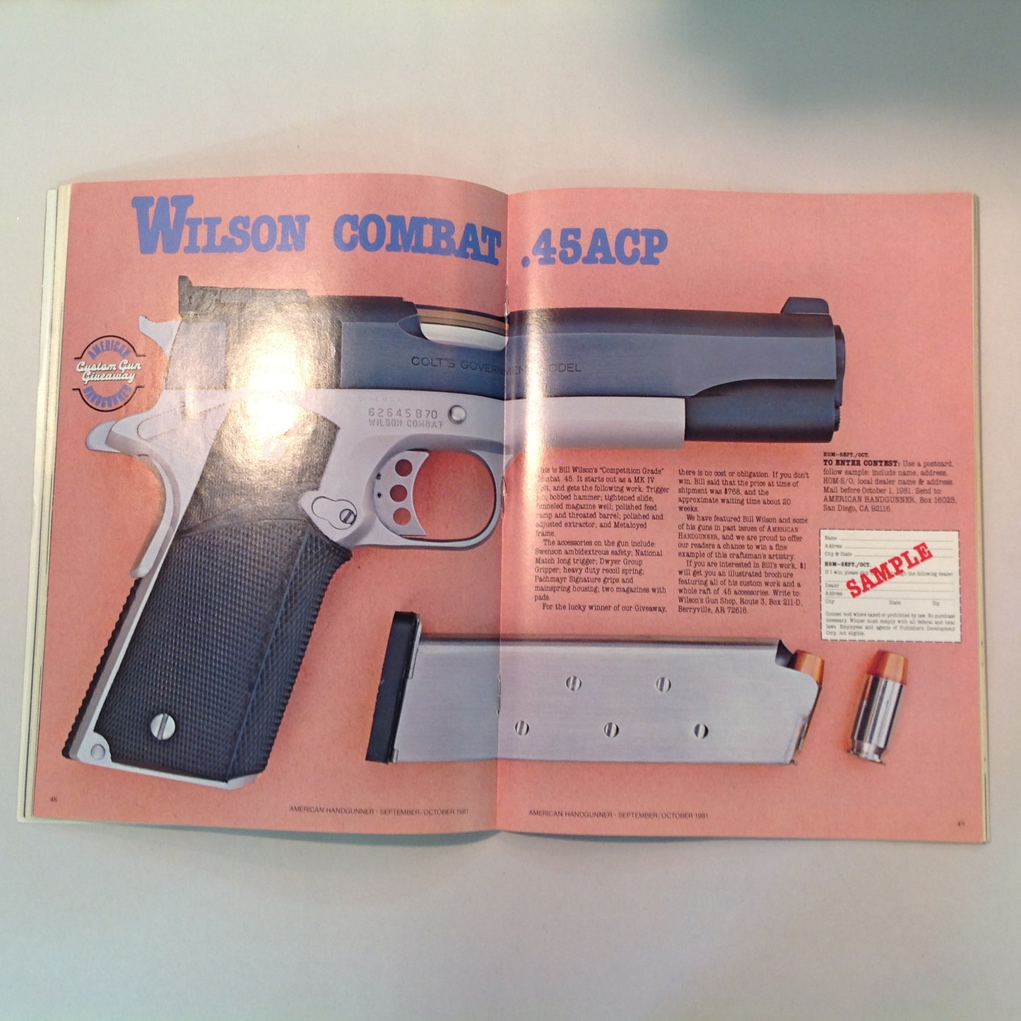 Vintage Sep/Oct 1981 American Handgunner Magazine Police Features Dan Wesson's .44 Magnum Charter's .38
