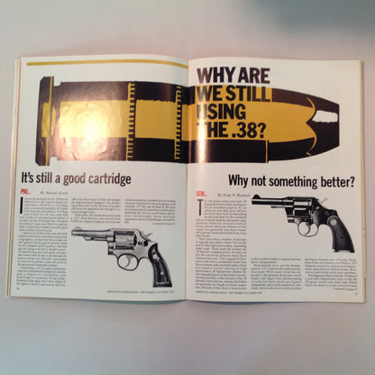 Vintage Sep/Oct 1981 American Handgunner Magazine Police Features Dan Wesson's .44 Magnum Charter's .38