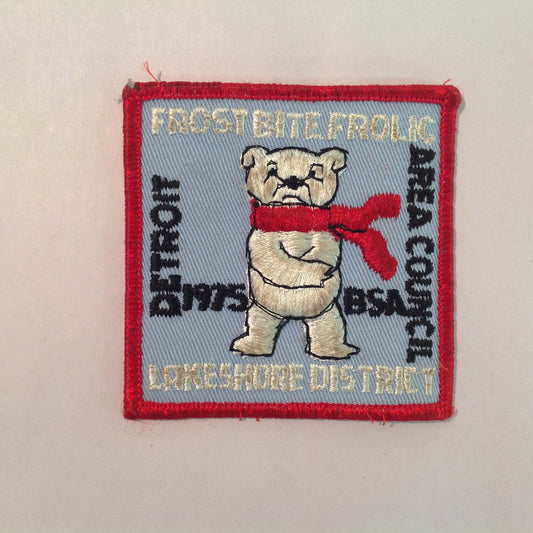 Vintage BSA Boys Scouts of America Patch DAC Frost Bite Frolic 1975 Lakeshore District