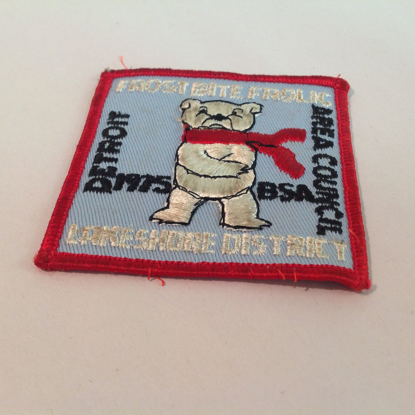 Vintage BSA Boys Scouts of America Patch DAC Frost Bite Frolic 1975 Lakeshore District
