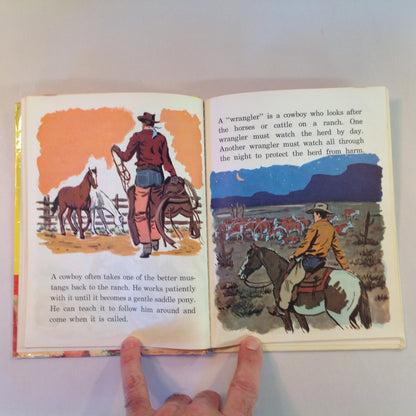 Vintage 1963 Children's Hardcover Cowboys Rand McNally Tip-Top Elf Book