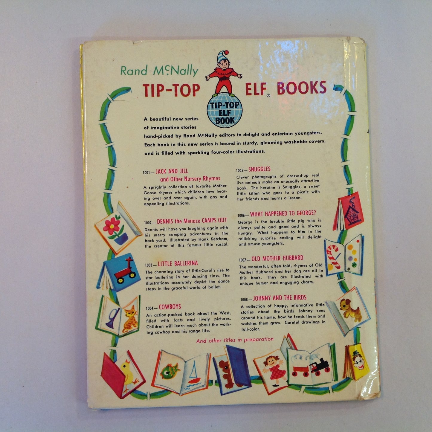 Vintage 1963 Children's Hardcover Cowboys Rand McNally Tip-Top Elf Book